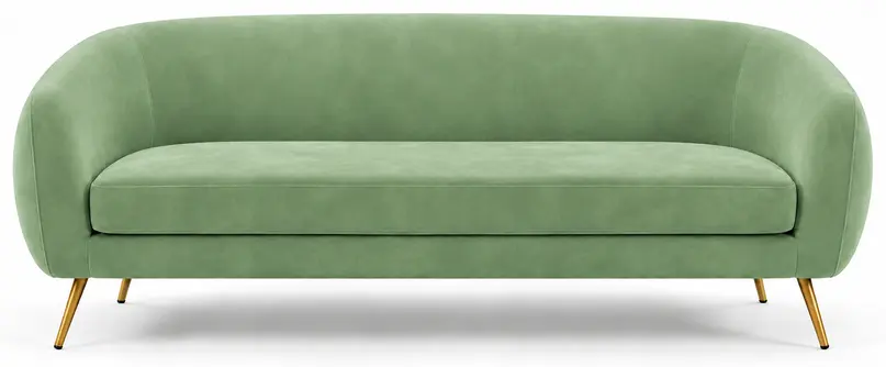 Диван Моссо пыльно-шалфейный бархат - Фото основное 1