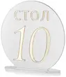 Номерки для столов с 11-20 прозрачные с золотом - Фото миниатюра 2