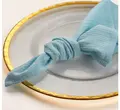 Салфетка из муслина небесная - Фото миниатюра 2