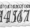 Номерки для столов с 11-20 прозрачные с черным - Фото миниатюра 1