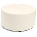 Пуф Тондо большой молочный бархат 