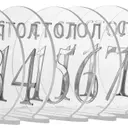 Номерки для столов с 11-20 прозрачные с серебром
